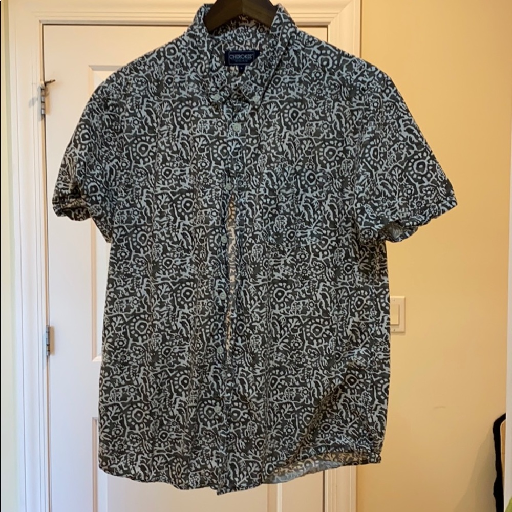 A short sleeved button down shirt
